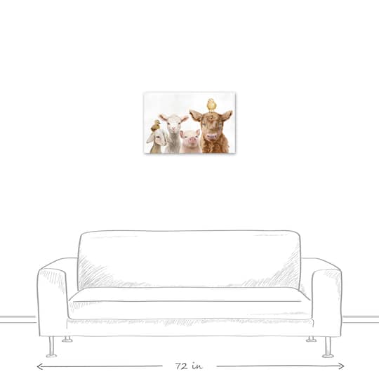 Baby Farm Animals 24" x 16" Canvas Wall Art